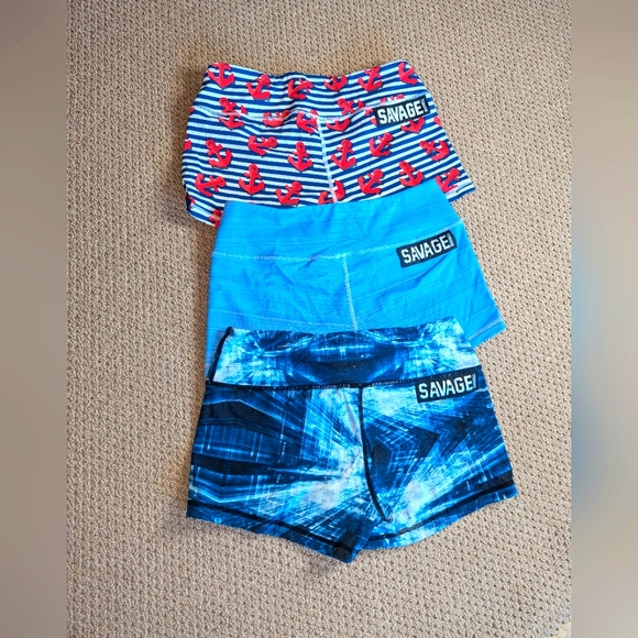 Savage Barbell Pants - Savage Barbell Shorts Blue Bundle